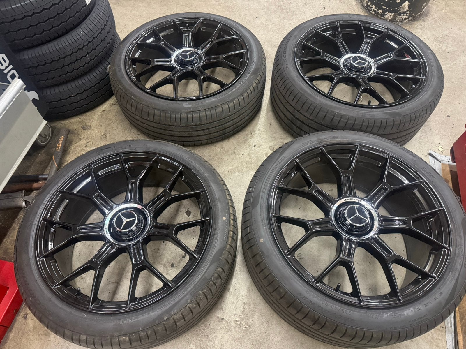 Mercedes amg 21 inch velgen E S GLC EQC EQE G GLE ML klasse, 265 mm, Banden en Velgen, Nieuw, Personenwagen