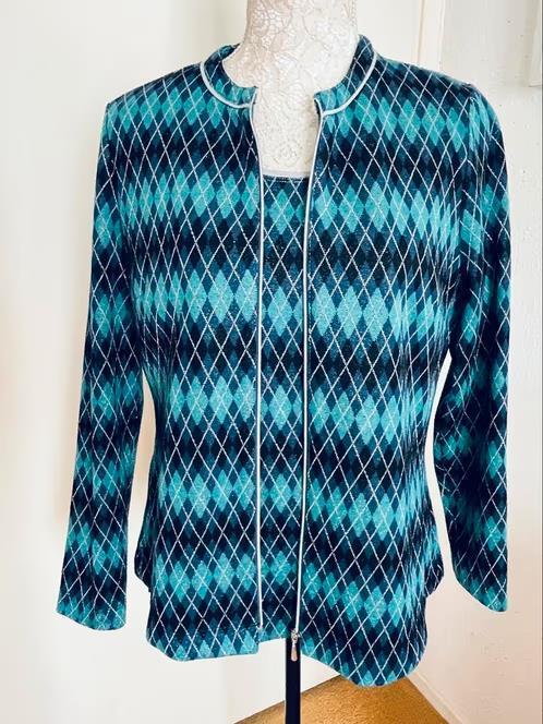 Casa Moda vest met bijpassende top maat 42[v], Kleding | Dames, Ophalen of Verzenden, Zo goed als nieuw, Maat 42/44 (L), Overige kleuren