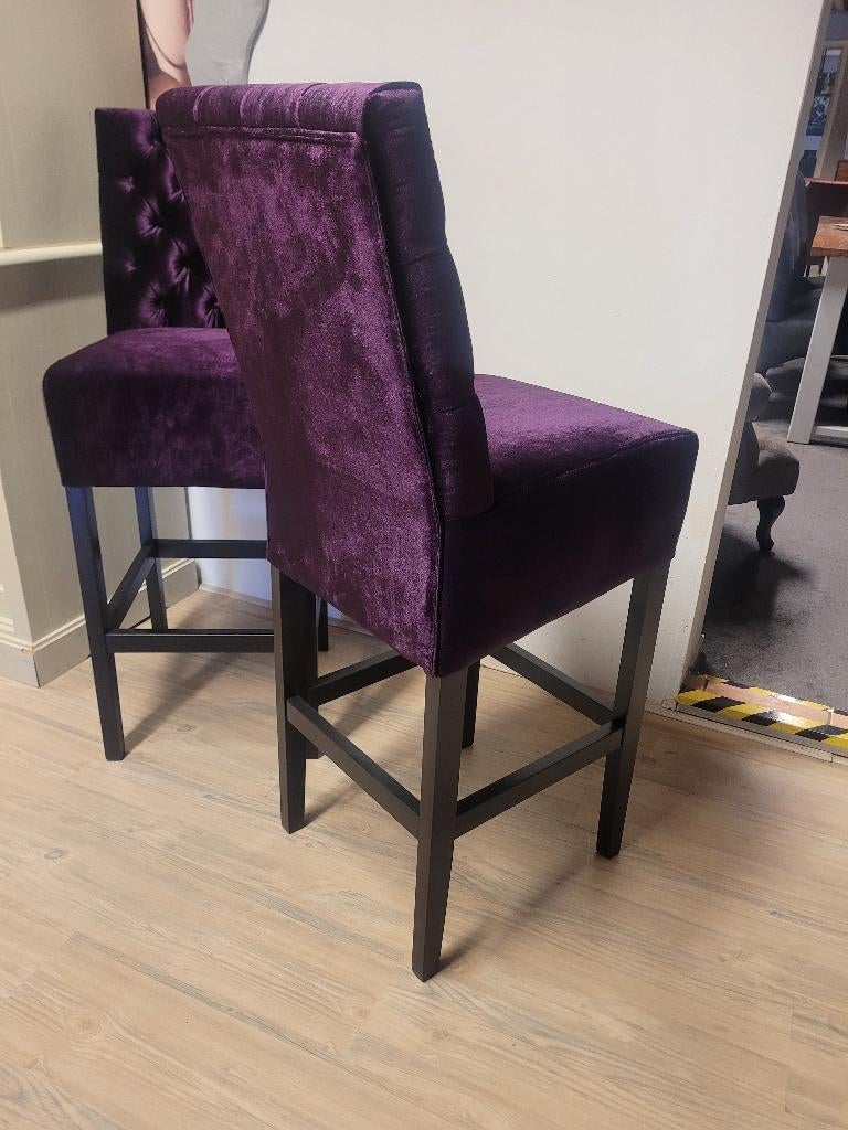 *OPRUIMING* 2 Barstoelen Gerard Paars €518,- NU €399,- (6), 2 krukken, Ophalen of Verzenden, Nieuw, 60 tot 90 cm