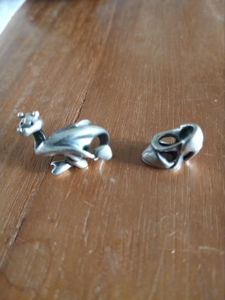 Trollbeads bedels: Draakje en Hoge Hak, Ophalen of Verzenden, Zo goed als nieuw, Trollbeads, 2 of 3 bedels