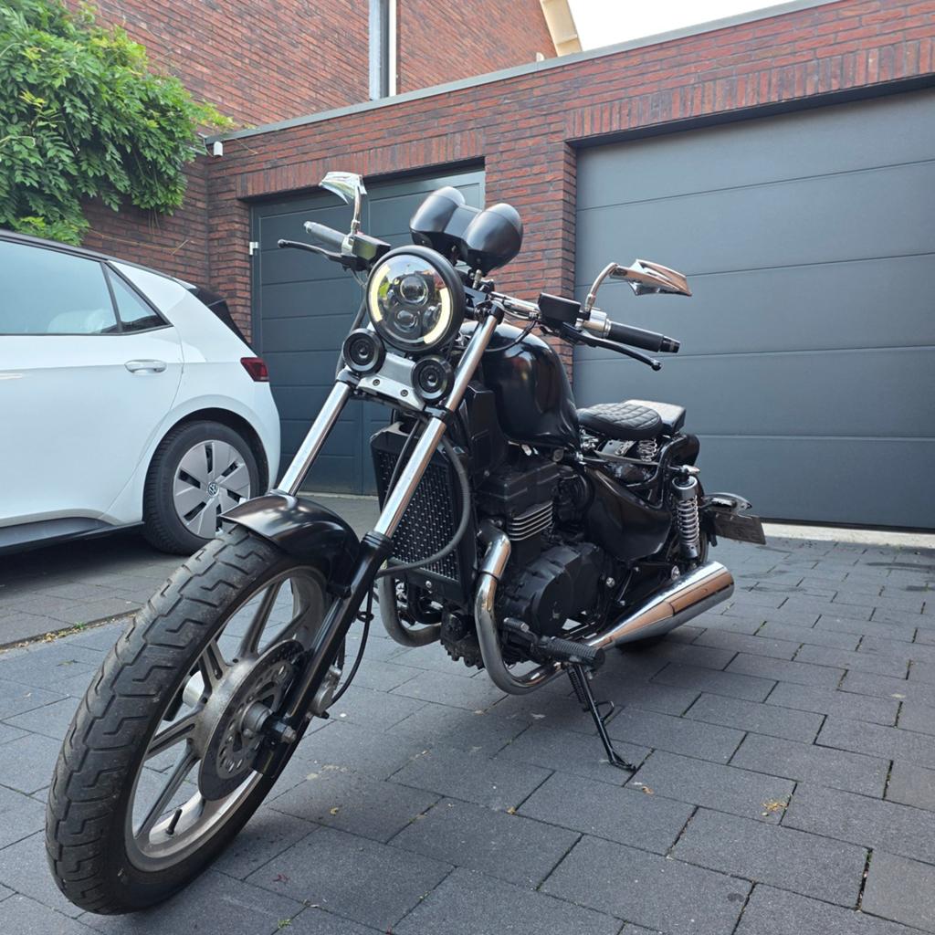 Kawasaki Vulcan EN500 custom, 2 cilinders, Chopper, Gebruikt, Particulier