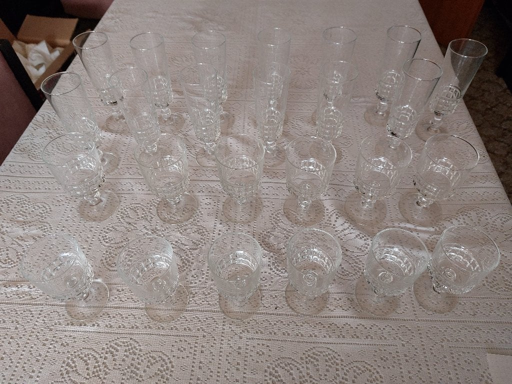 Set wijnglazen Arcoroc Cristal D'arc, Antiek en Kunst, Ophalen of Verzenden