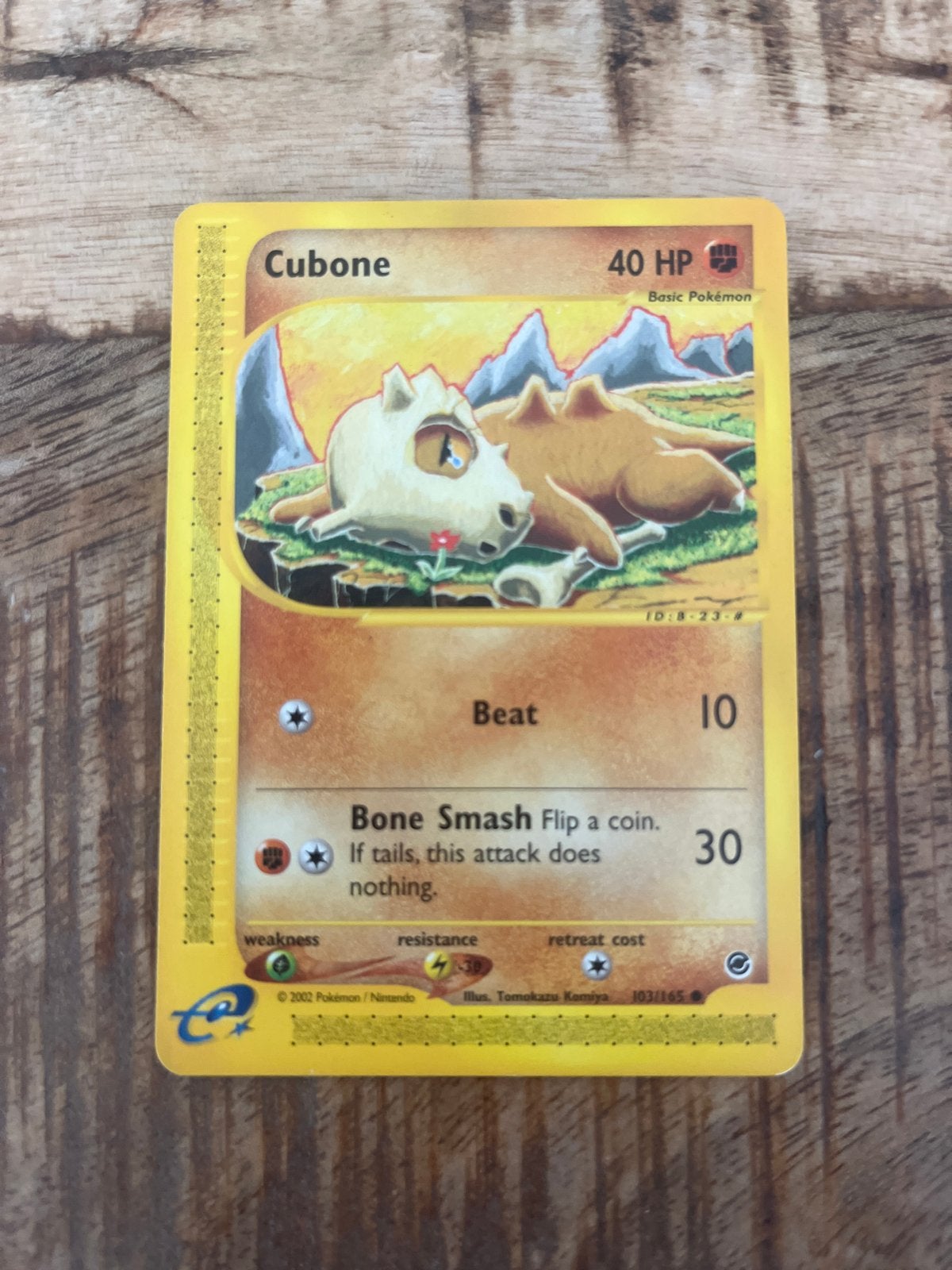 Cubone 103/165 Expedition Base Set Pokémon Kaart, Ophalen, Gebruikt, Losse kaart