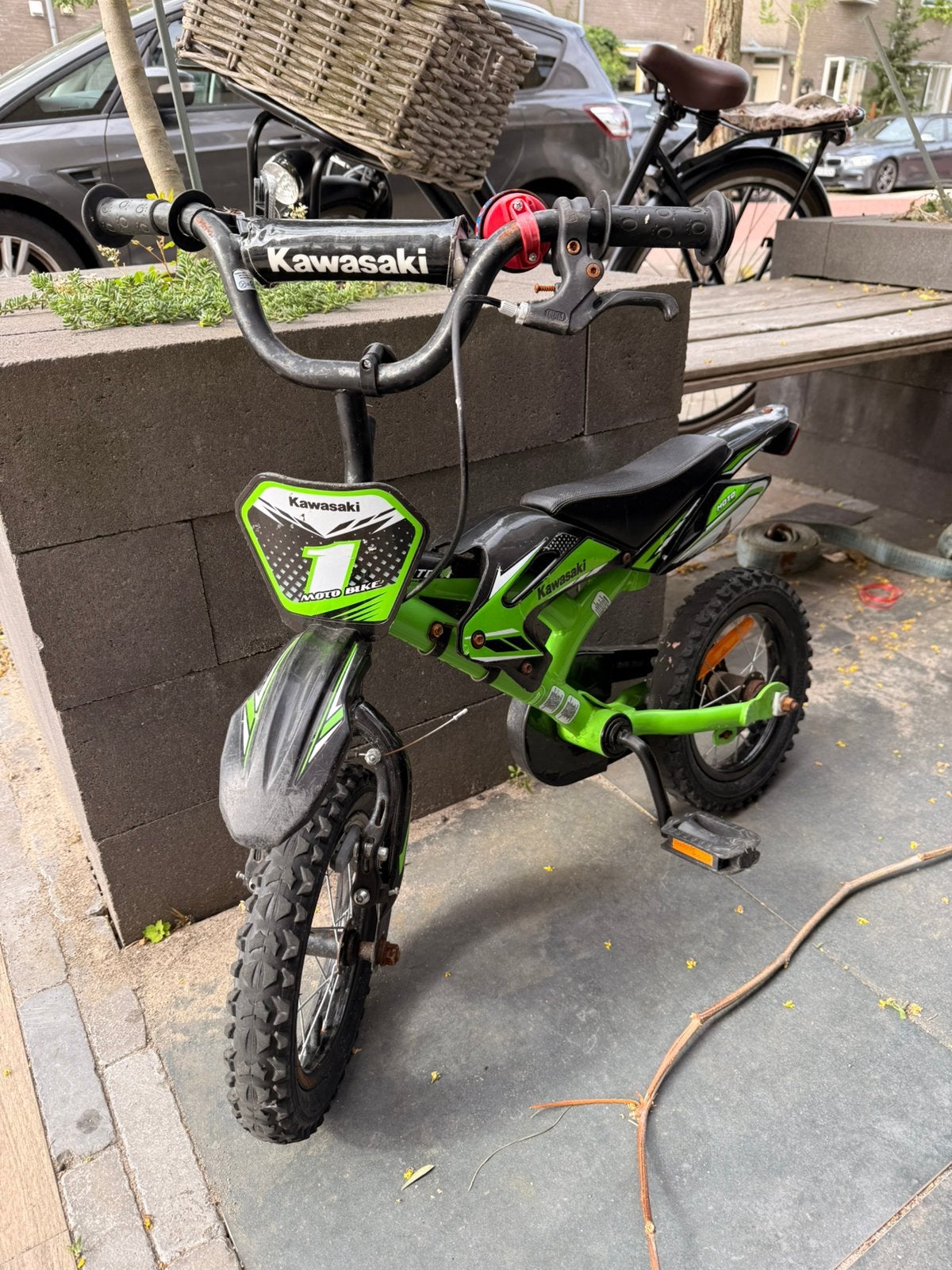 Motobike kawasaki 12,5 inch, Ophalen, Zo goed als nieuw, Overige typen