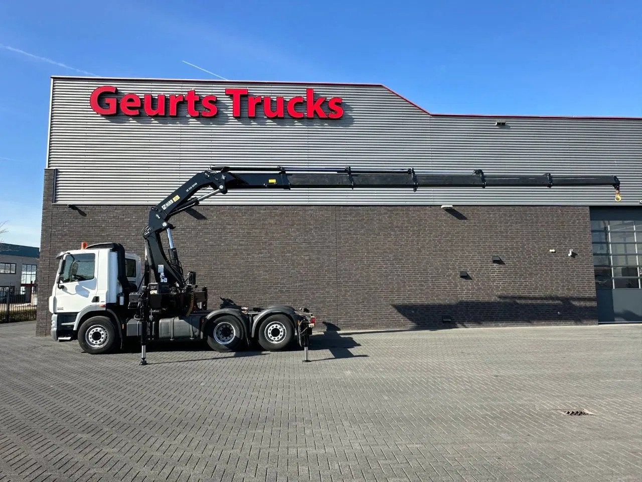 DAF CF 85 410 6X2 + HIAB 422EP-5 HIPRO TREKKER/SATTELZUG/TRA, Auto's, Automaat, Euro 5, Wit, Origineel Nederlands