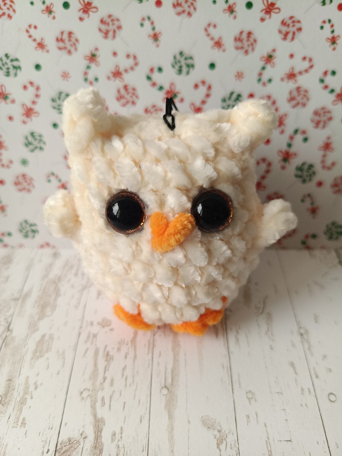 Gehaakte pluche uil sleutelhanger | Handgemaakt | Amigurumi, Ophalen of Verzenden, Nieuw, Overige typen