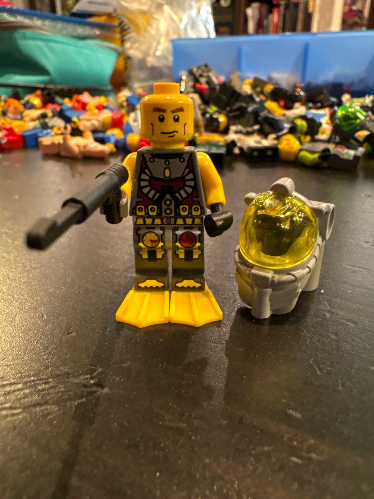 Lego Atlantis Duiker ATL 016 Minifiguur met uitrusting, Ophalen of Verzenden, Gebruikt