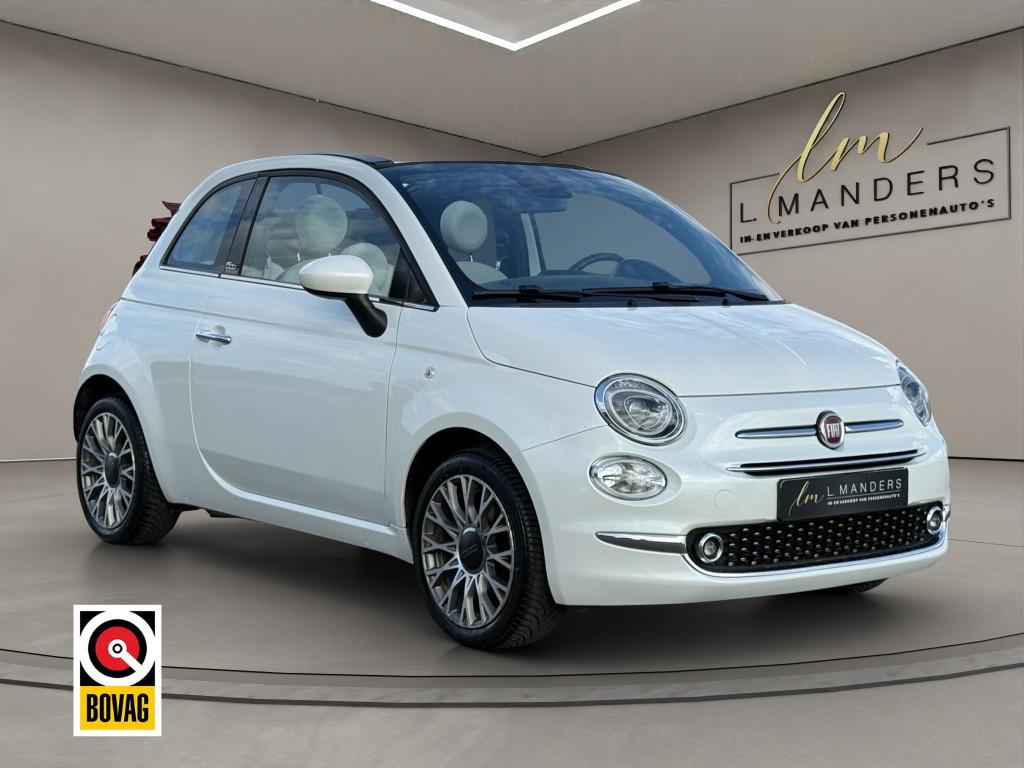 Fiat 500C 1.2 Star 2020 WIT PARELMOER | Cabrio | Navigatie |, Keurmerk '100% Onderhouden', Gebruikt, 4 cilinders, Cabriolet