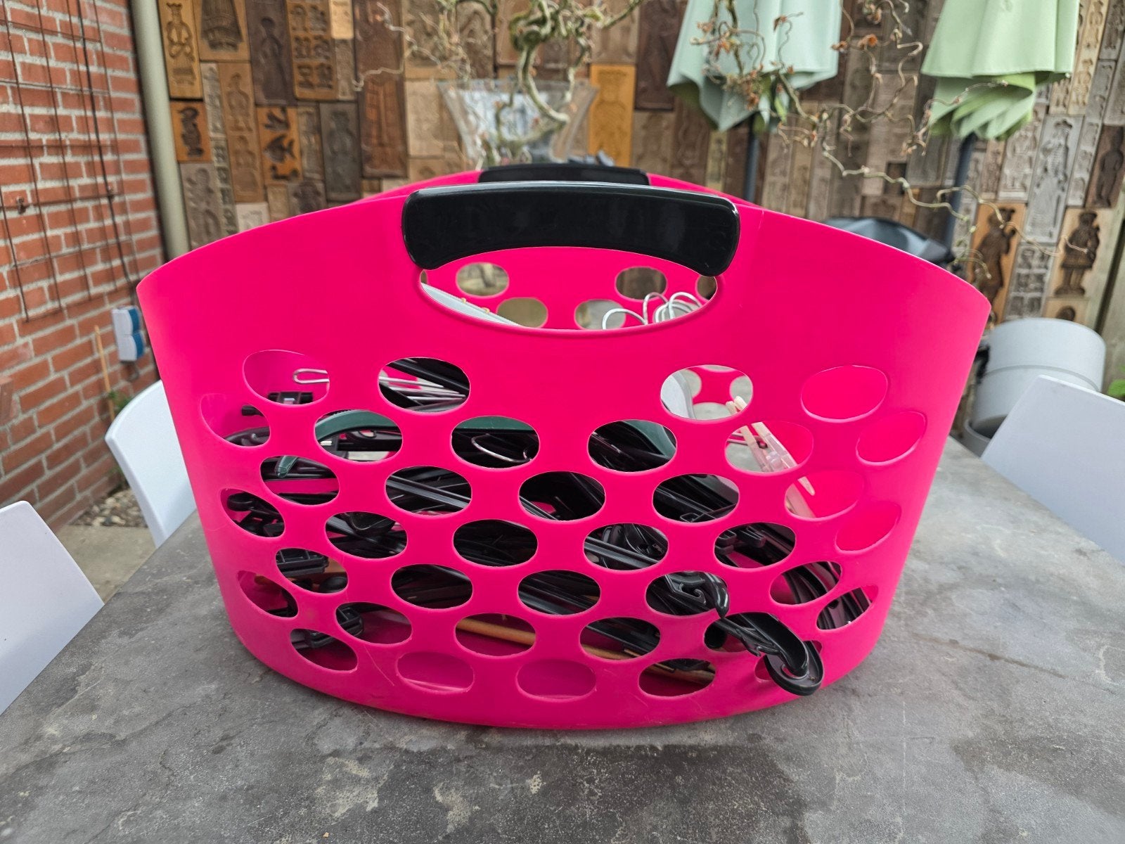 Wasmand groot inclusief kleerhangers, Ophalen