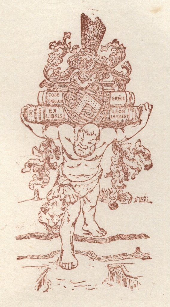 1119 Ex Libris België : Alfred Ost, 1909, Verzenden, Ex libris
