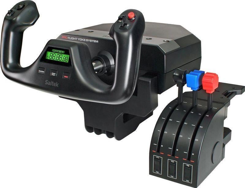 Logitech saitek yoke, Computers en Software, Joysticks, Ophalen of Verzenden, Gebruikt, Thrustmaster/Logitech