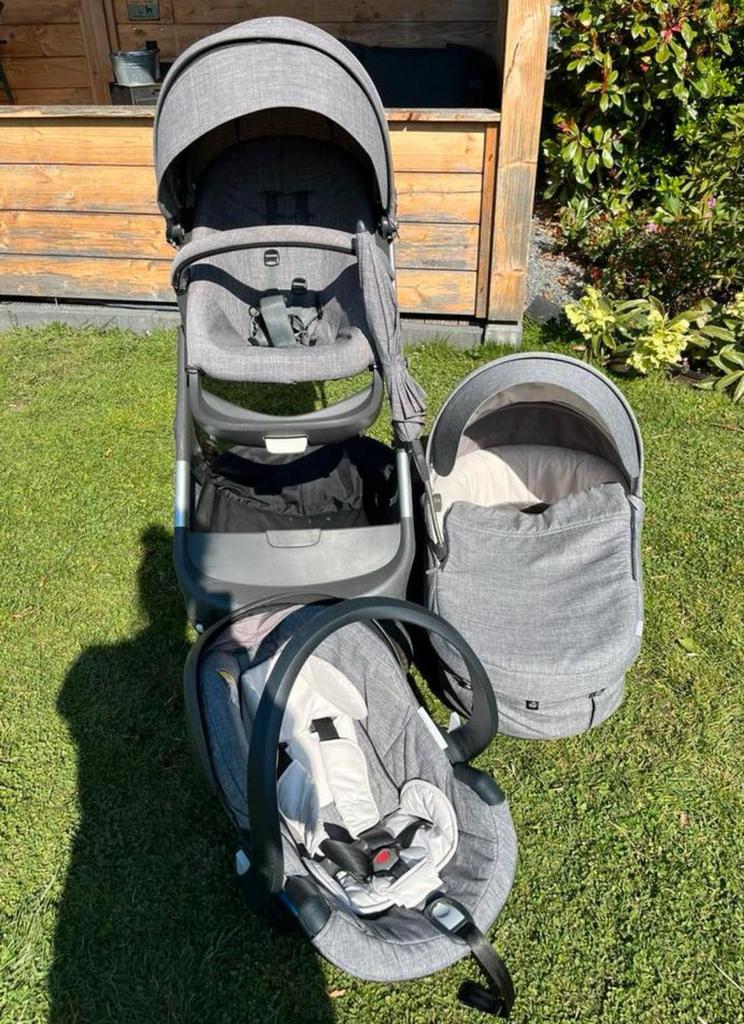 Stokke kinderwagen met veel extras, Ophalen, Zo goed als nieuw, Overige merken
