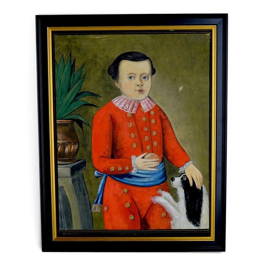 H.F.C. de Hosson (1718–1799), Papier/karton, Ophalen of Verzenden, Ingelijst, Portret