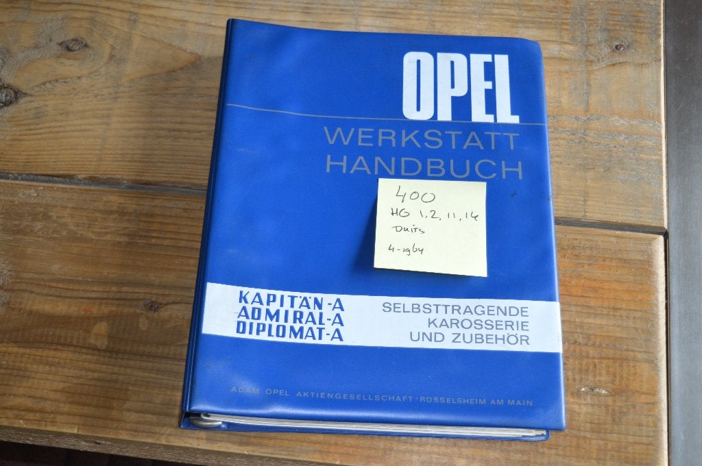 Opel Kapitan Admiral Diplomat-A werkplaatshandboek ZGAN 400, Auto diversen, Handleidingen en Instructieboekjes, Ophalen of Verzenden