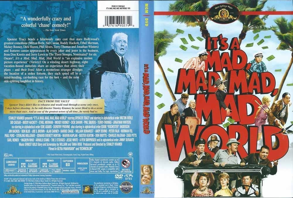 It’s a Mad, Mad, Mad, Mad World 1963 DVD met Spencer Tracy, Vanaf 16 jaar, Ophalen of Verzenden, Zo goed als nieuw, Actie en Avontuur