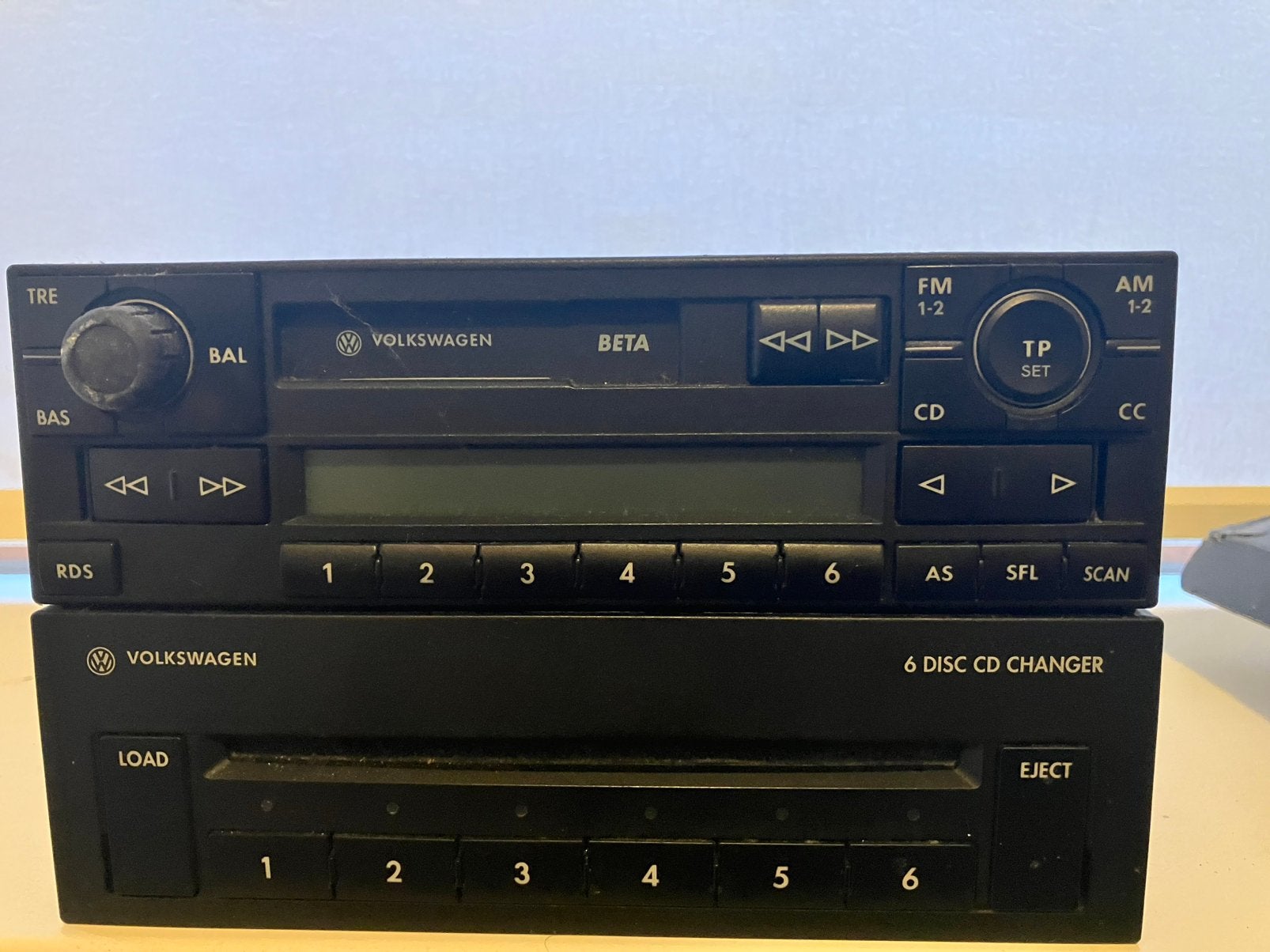 Originele VW Golf 4 / Bora Radio Set: Beta V 6-CD Wisselaar, Auto diversen, Ophalen of Verzenden, Zo goed als nieuw