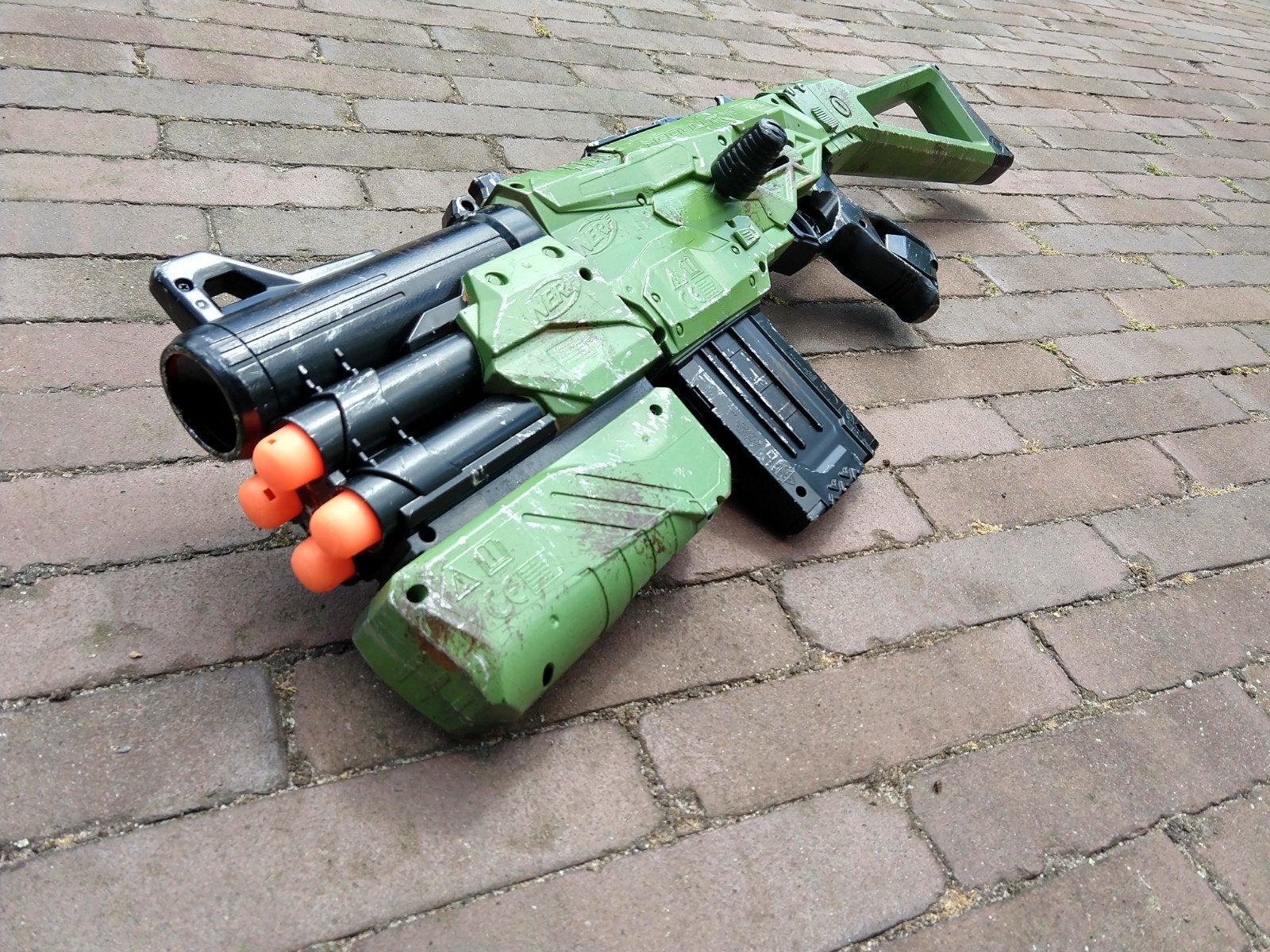 nerf geweer custom, Ophalen of Verzenden, Zo goed als nieuw