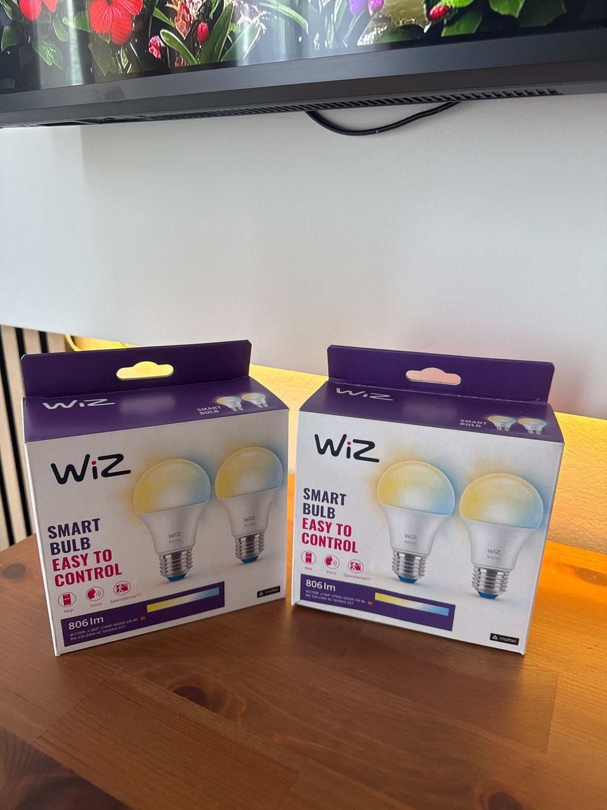 2x WiZ Smart Bulb E27 806lm - Nieuw in doos, Ophalen, Nieuw, E27 (groot), Philips Hue
