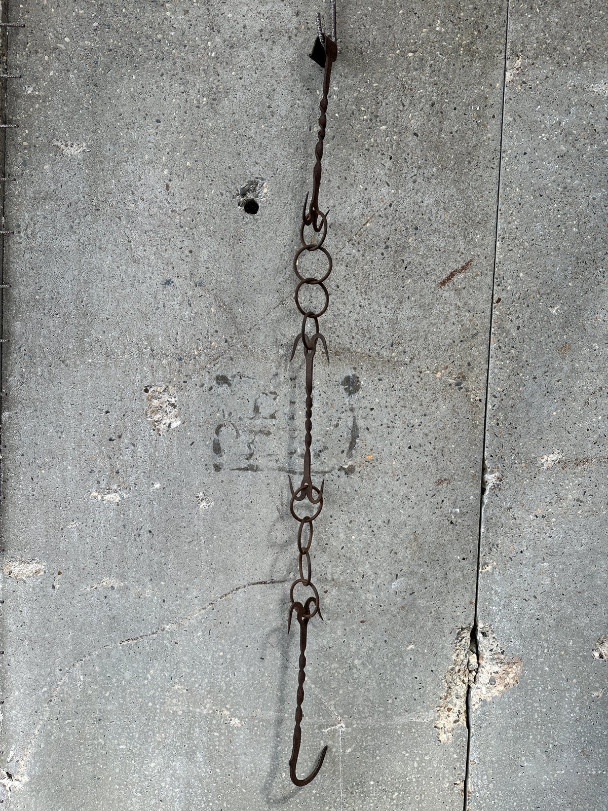 Vleeshaak brocante ijzer antiek slagershaak, Verzenden