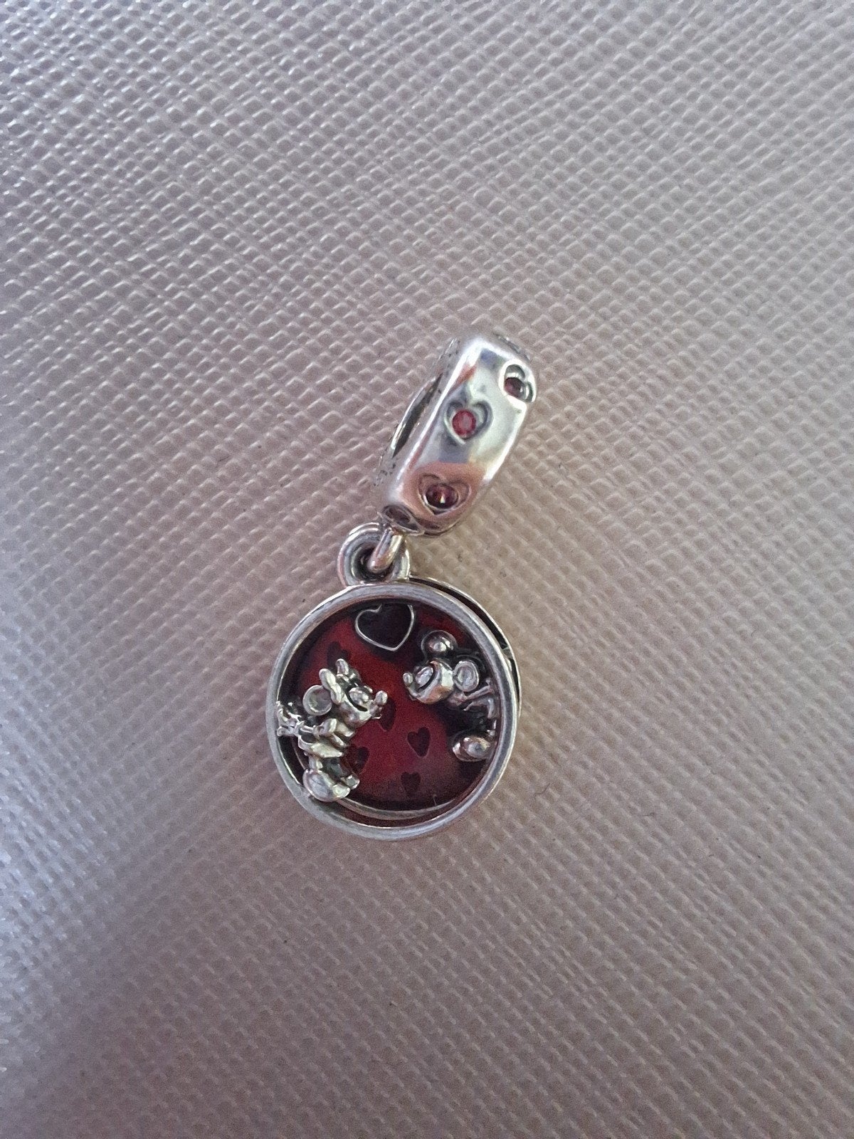 Pandora bedel Mickey en minnie., Ophalen of Verzenden, Zo goed als nieuw, Zilver, Pandora