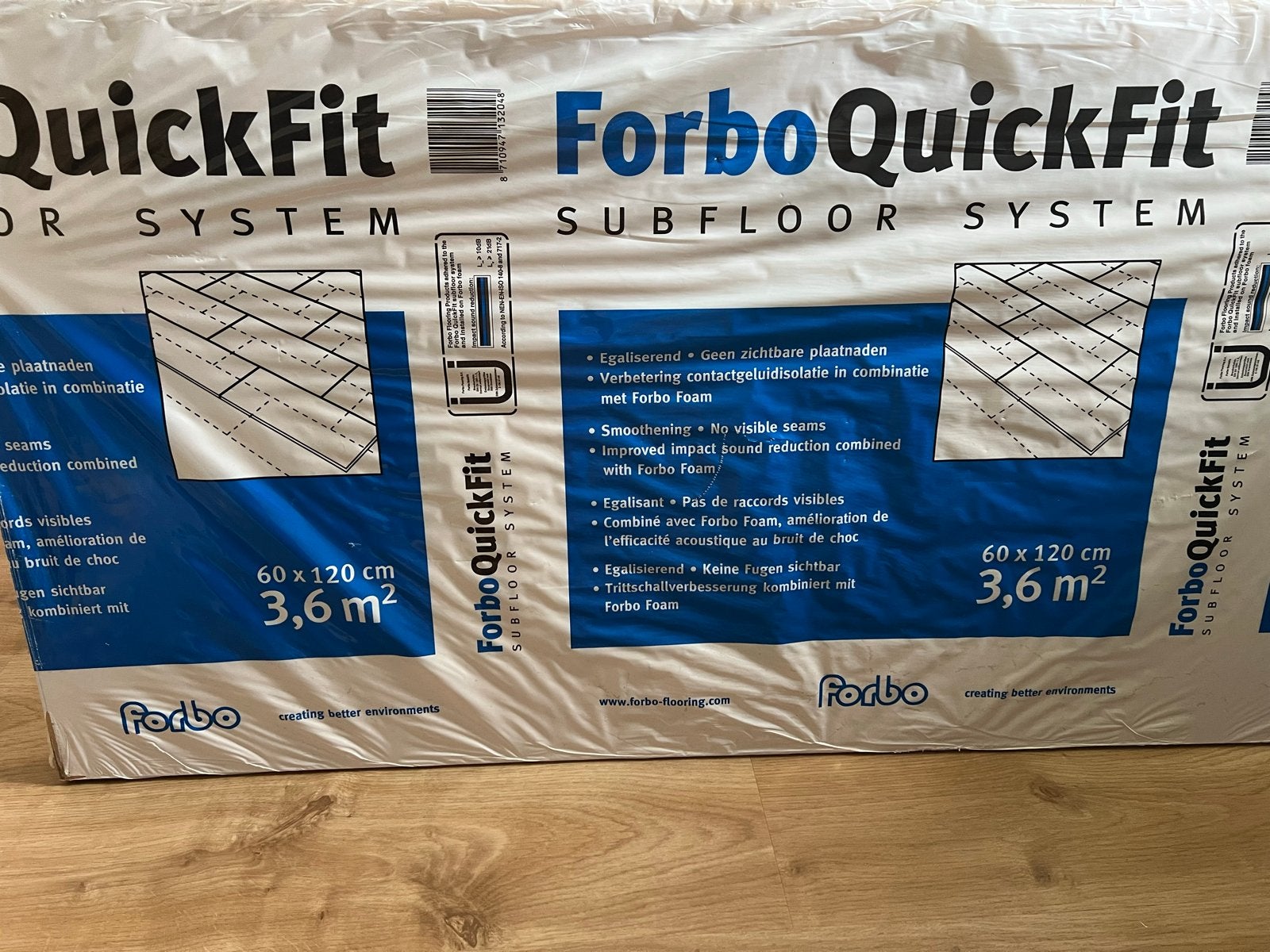Forbo QuickFit Ondervloer Systeem 5 m², Ophalen, Overige materialen, 30 cm of meer, 50 tot 150 cm