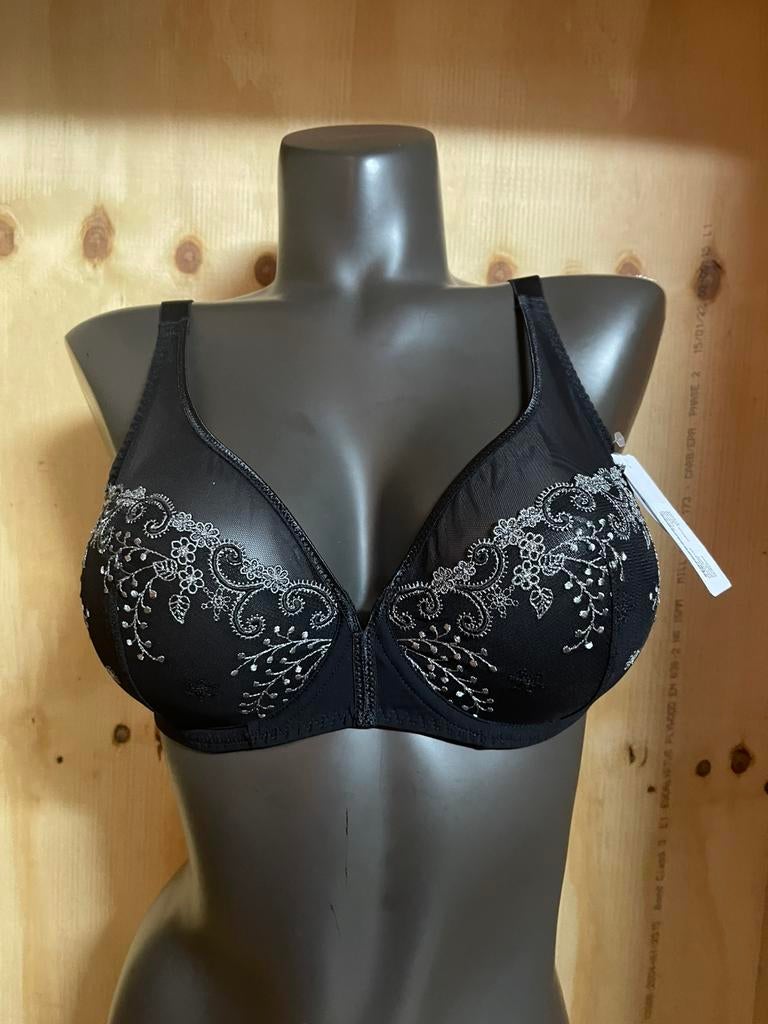 Simone perele bh maat 85c model delice, Verzenden, Zwart, BH