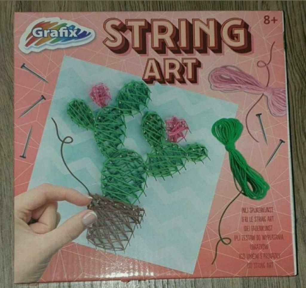 Grafix String Art Knutselset - Cactus Design, Hobby en Vrije tijd, Knutselen, Nieuw, Knutselset, Overige merken, Textiel, Meerkleurig