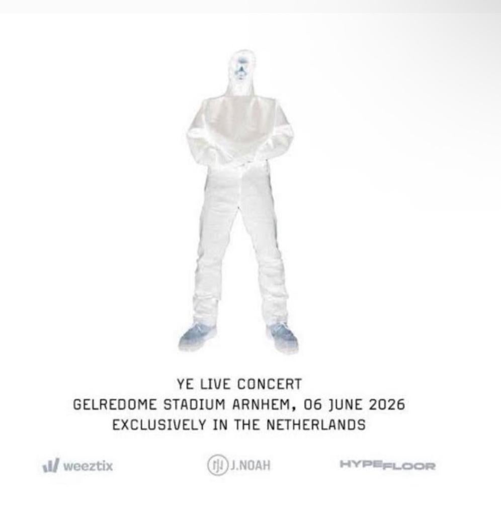Kanye west - Gelredome Arnhem 6 juni (1 ticket), Eén persoon, Juni