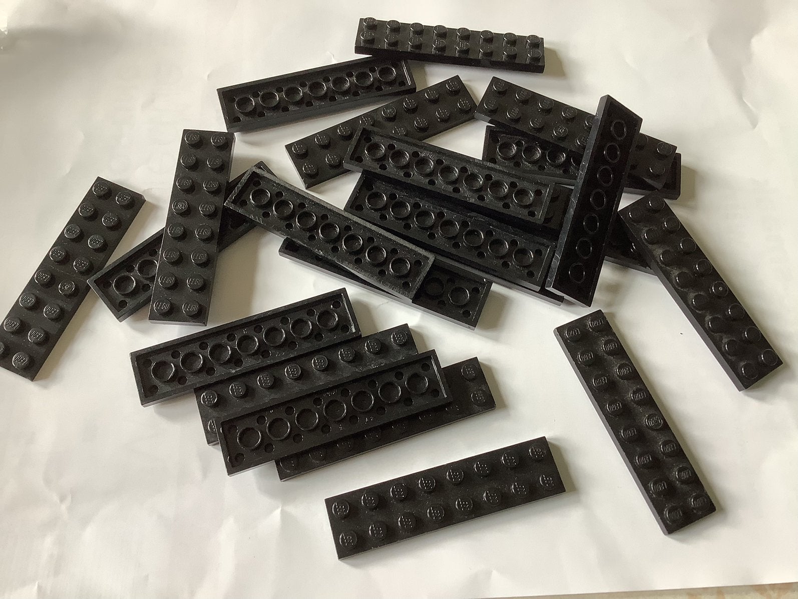 Lego plaat 2x8 zwart, Ophalen of Verzenden, Gebruikt, Losse stenen, Lego