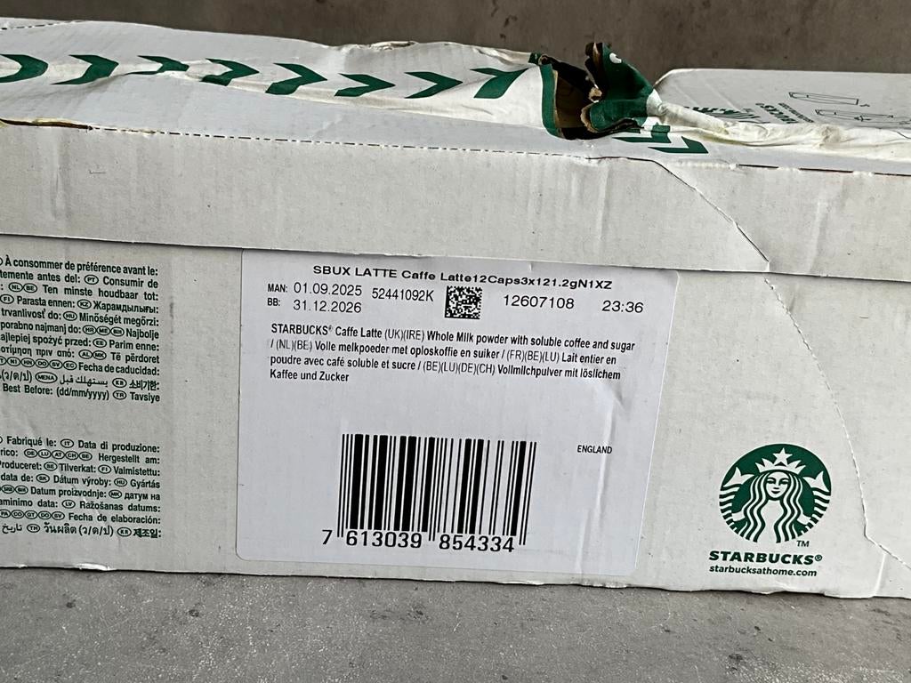 Starbucks Dolce Gusto Caffe Latte Capsules 36 cups, Ophalen of Verzenden