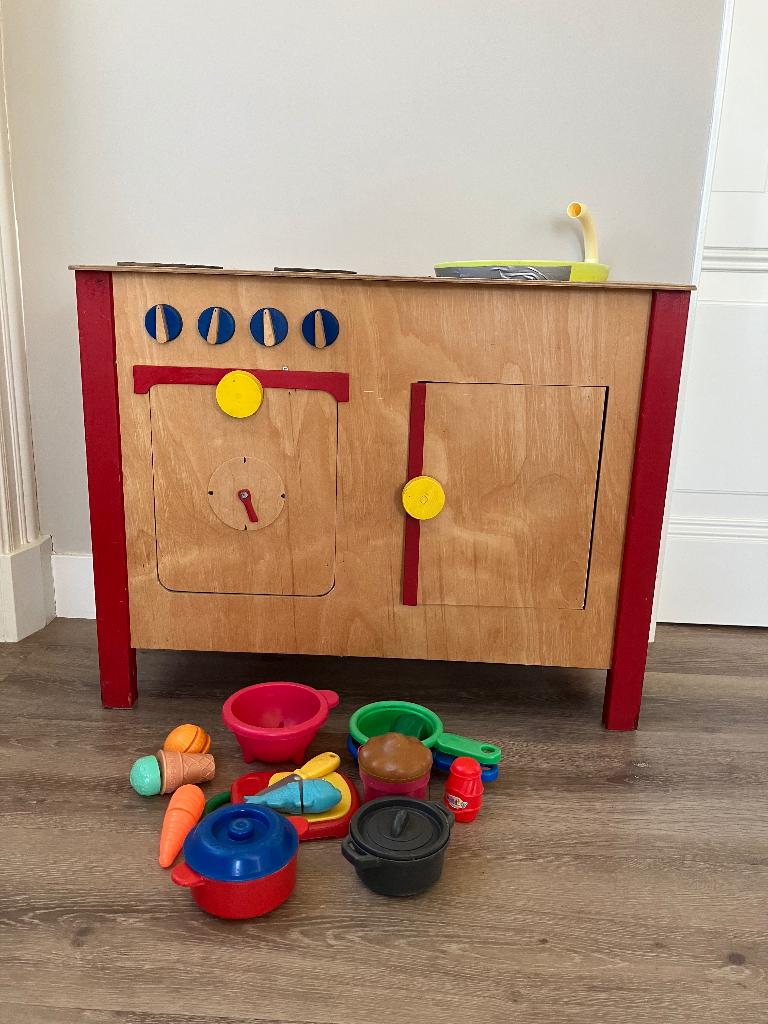 Houten speelkeuken, Ophalen, Gebruikt, Hout, Speelkeuken