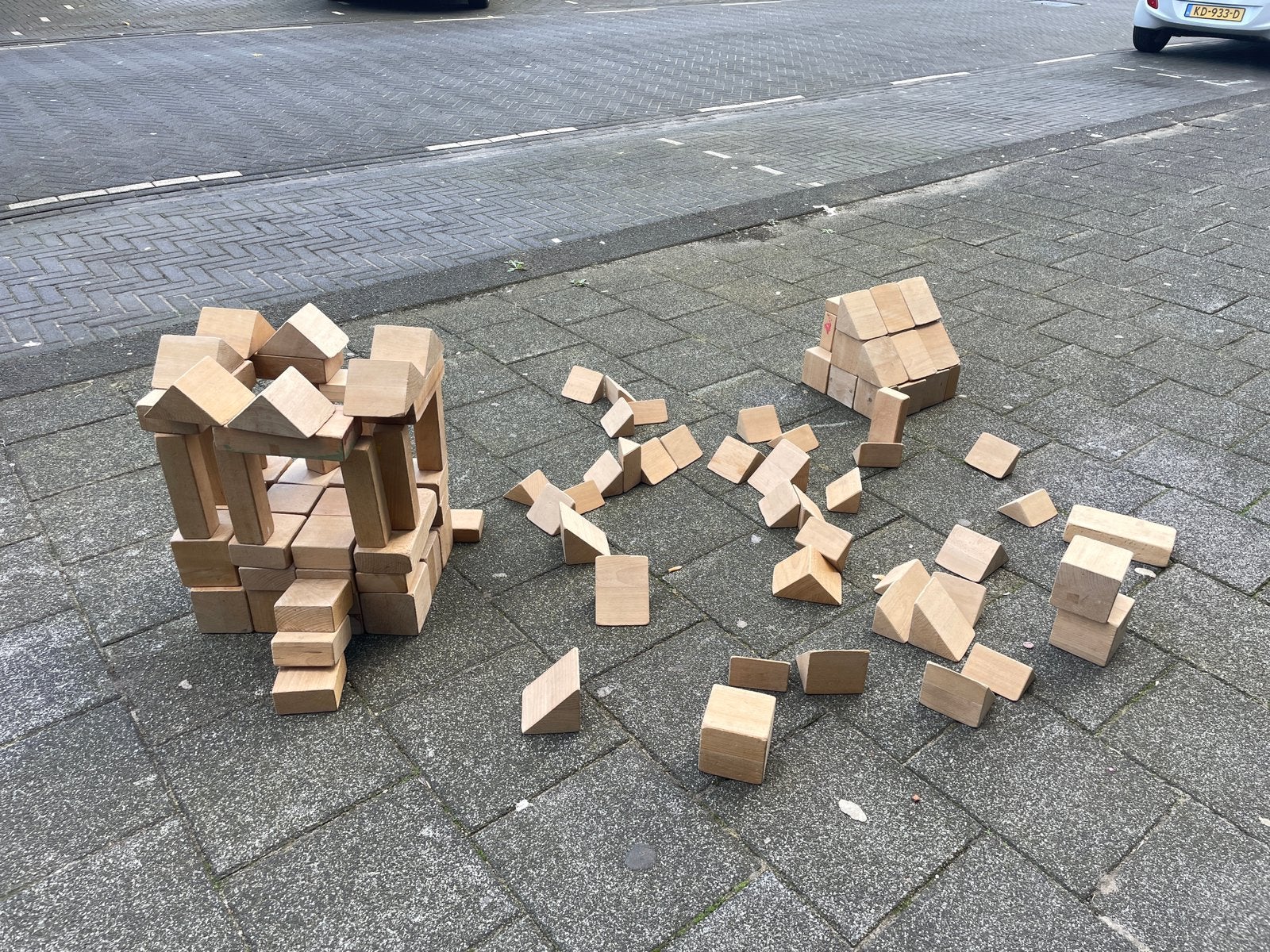 blokkendoos xxl - grote houten bouwblokken, Kinderen en Baby's, Ophalen, Gebruikt, Overige merken