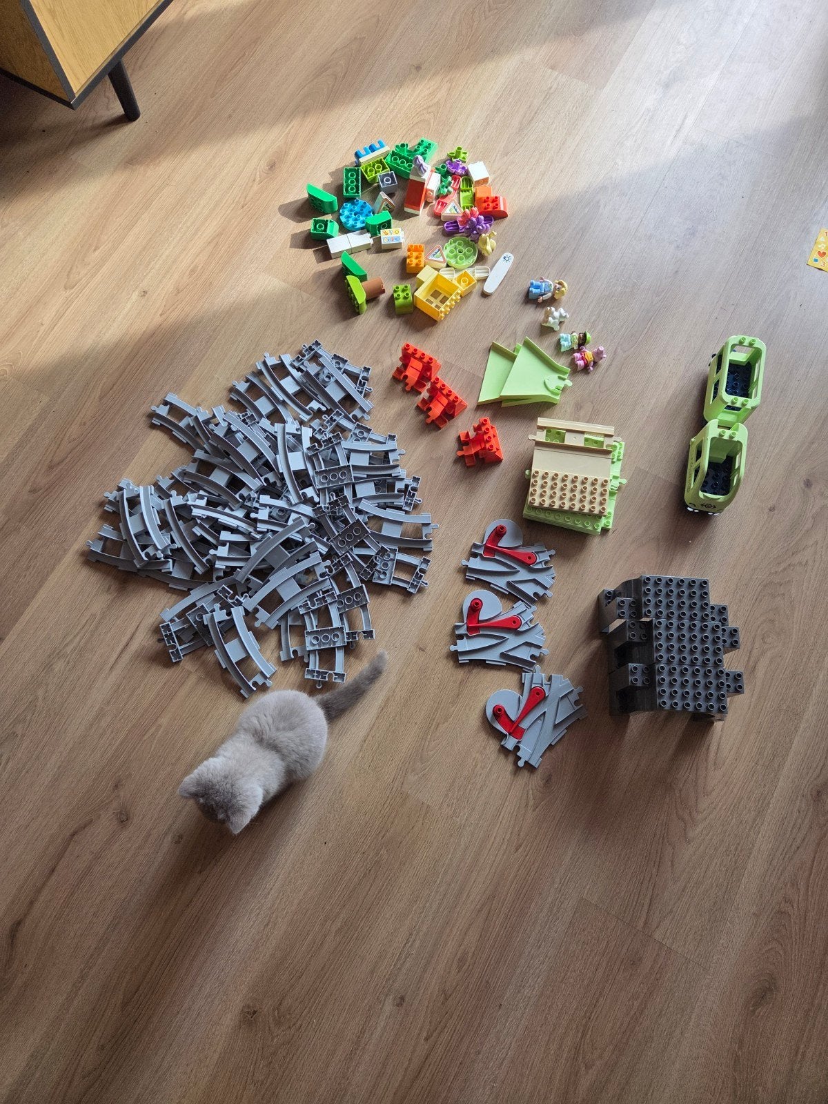 Grote duplo trein set., Ophalen
