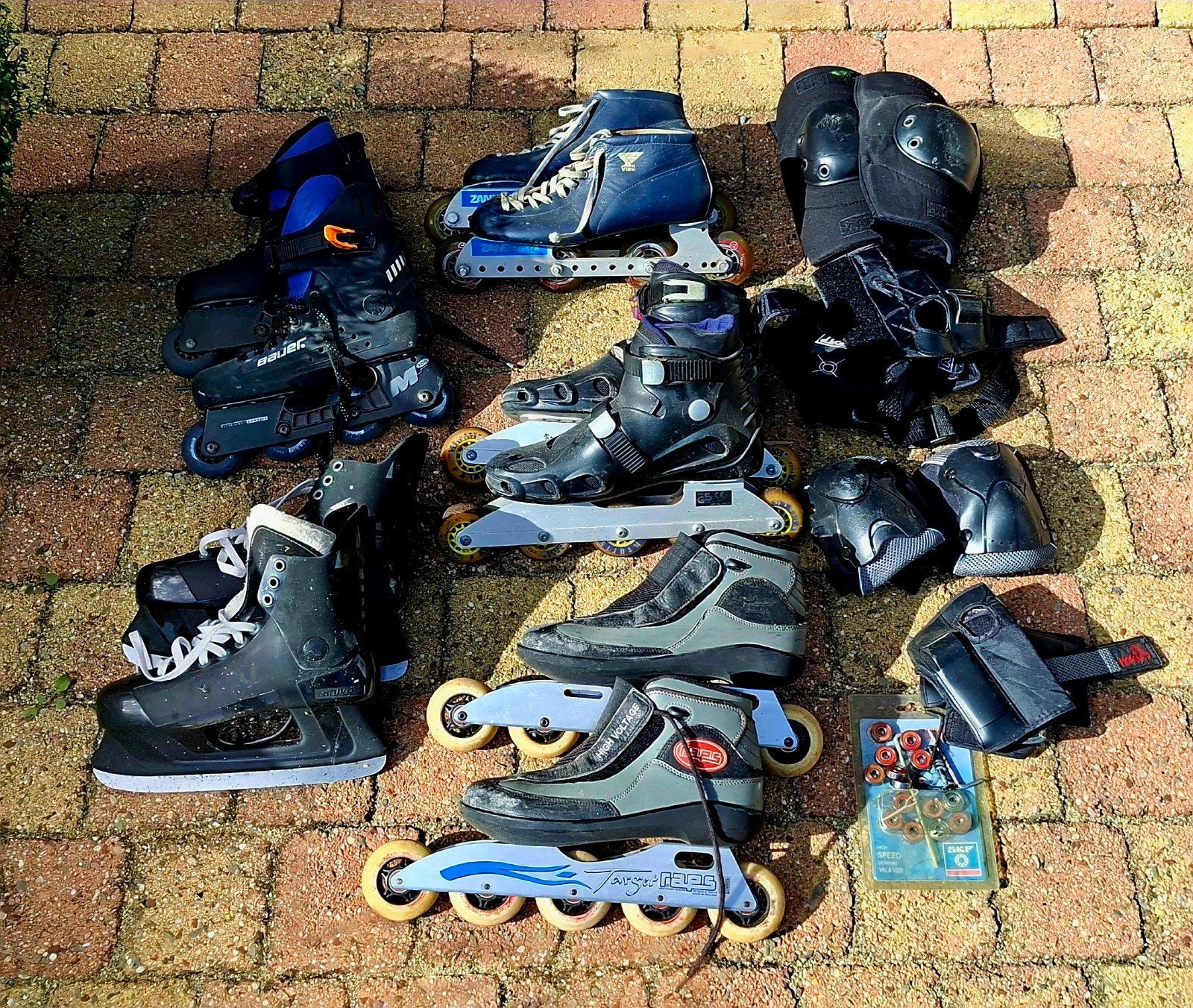 Skeelers en schaatsen met beschermers - diverse merken/maten, Ophalen, Gebruikt