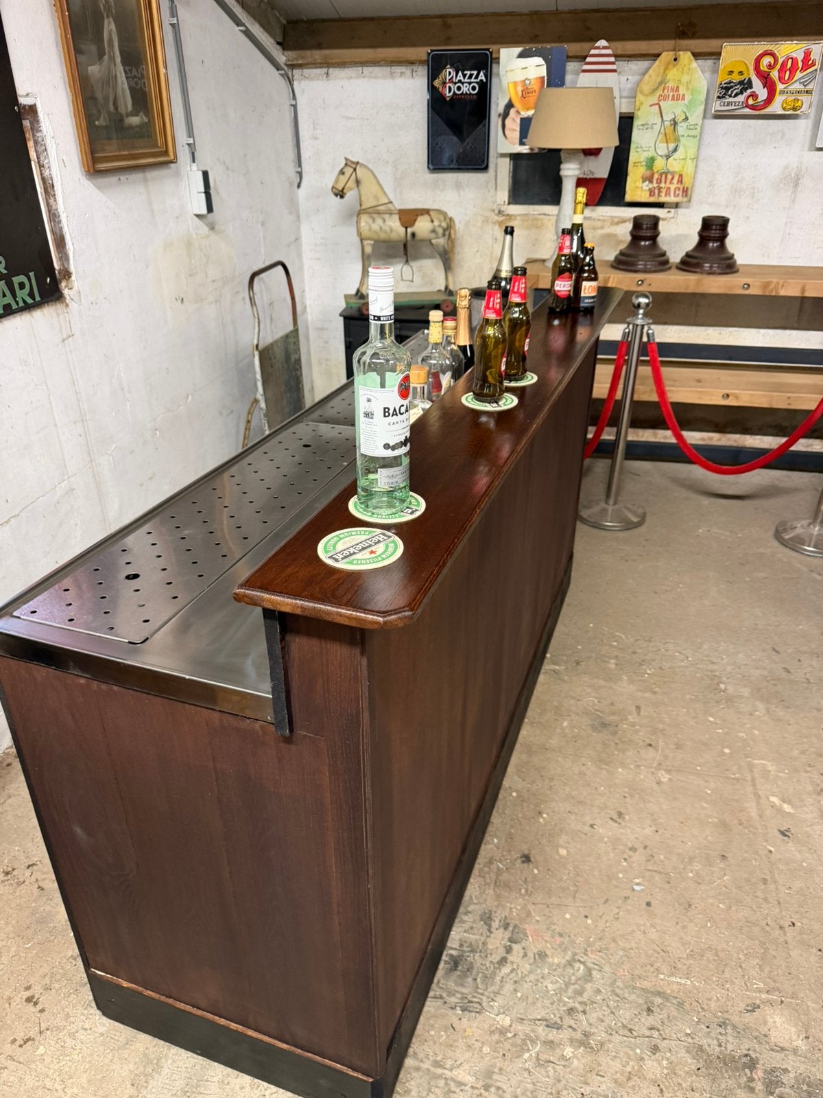 Cocktailbar bar terras bar balie uitgifte rvs blad, Ophalen, M, Zo goed als nieuw, M