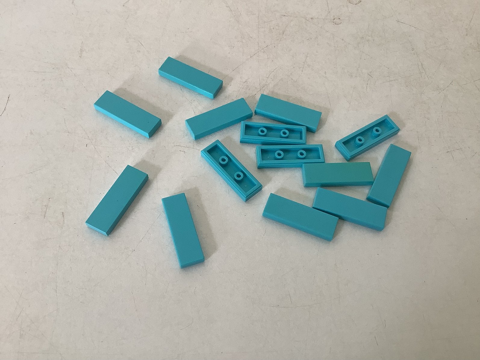 Lego tegel 1x3 licht blauw, Ophalen of Verzenden, Gebruikt, Losse stenen, Lego