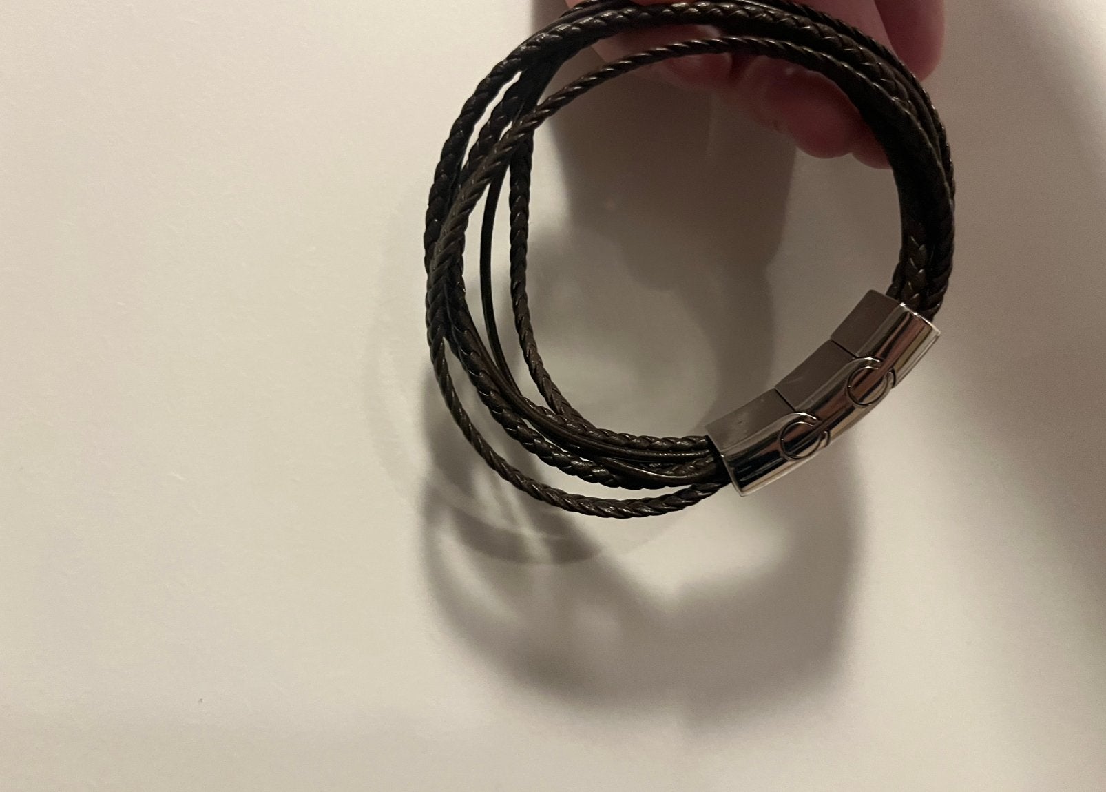 Sem Lewis heren armband, Ophalen, Nieuw, Bruin, Leer