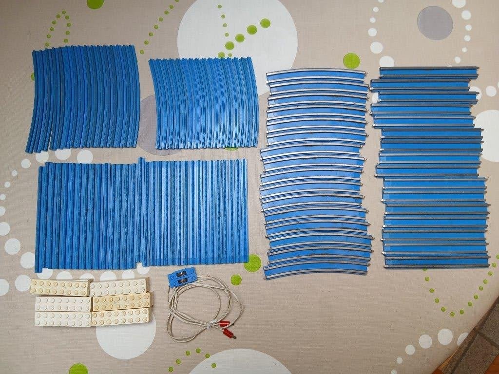 Lego treinrails blauw 12 volt, Ophalen of Verzenden, Gebruikt, Lego