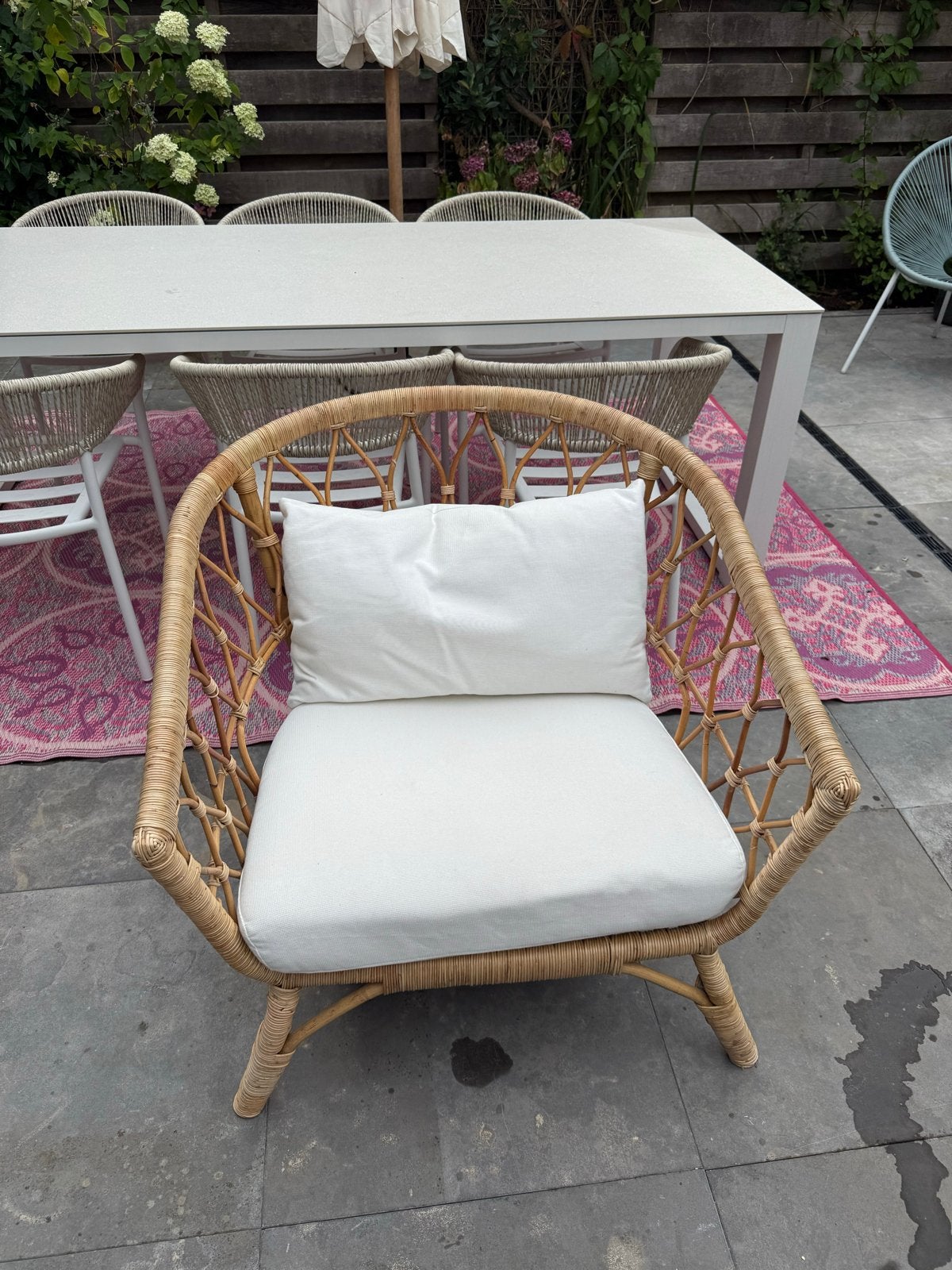 IKEA rotan stoel zo goed als nieuw, Huis en Inrichting, Stoelen, Ophalen, Bruin, Riet of Rotan, Zo goed als nieuw