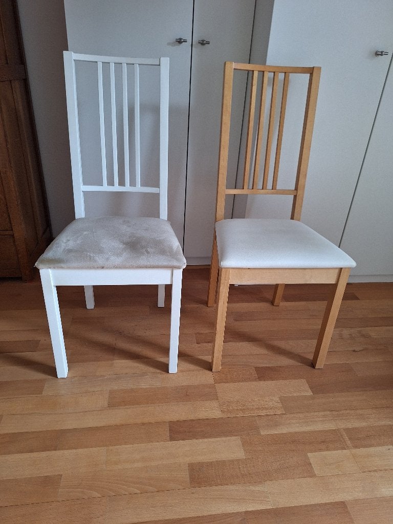 Twee verschillende IKEA Borje stoelen, Ophalen, Hout, Gebruikt, Twee
