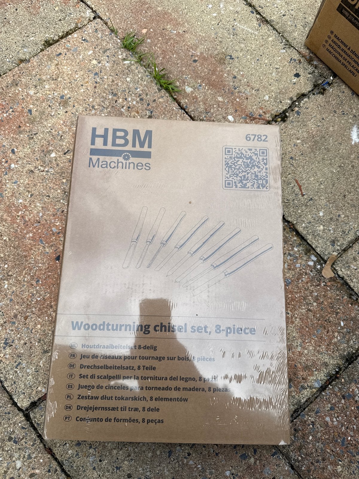 HBM Houtdraaibeitelset 8-delig nieuw in doos, Ophalen, Nieuw, Beitel, Overige merken