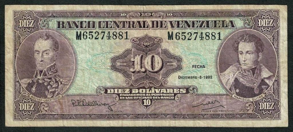 Venezuela : 10 Bolivares, Ophalen of Verzenden, Zuid-Amerika, Los biljet