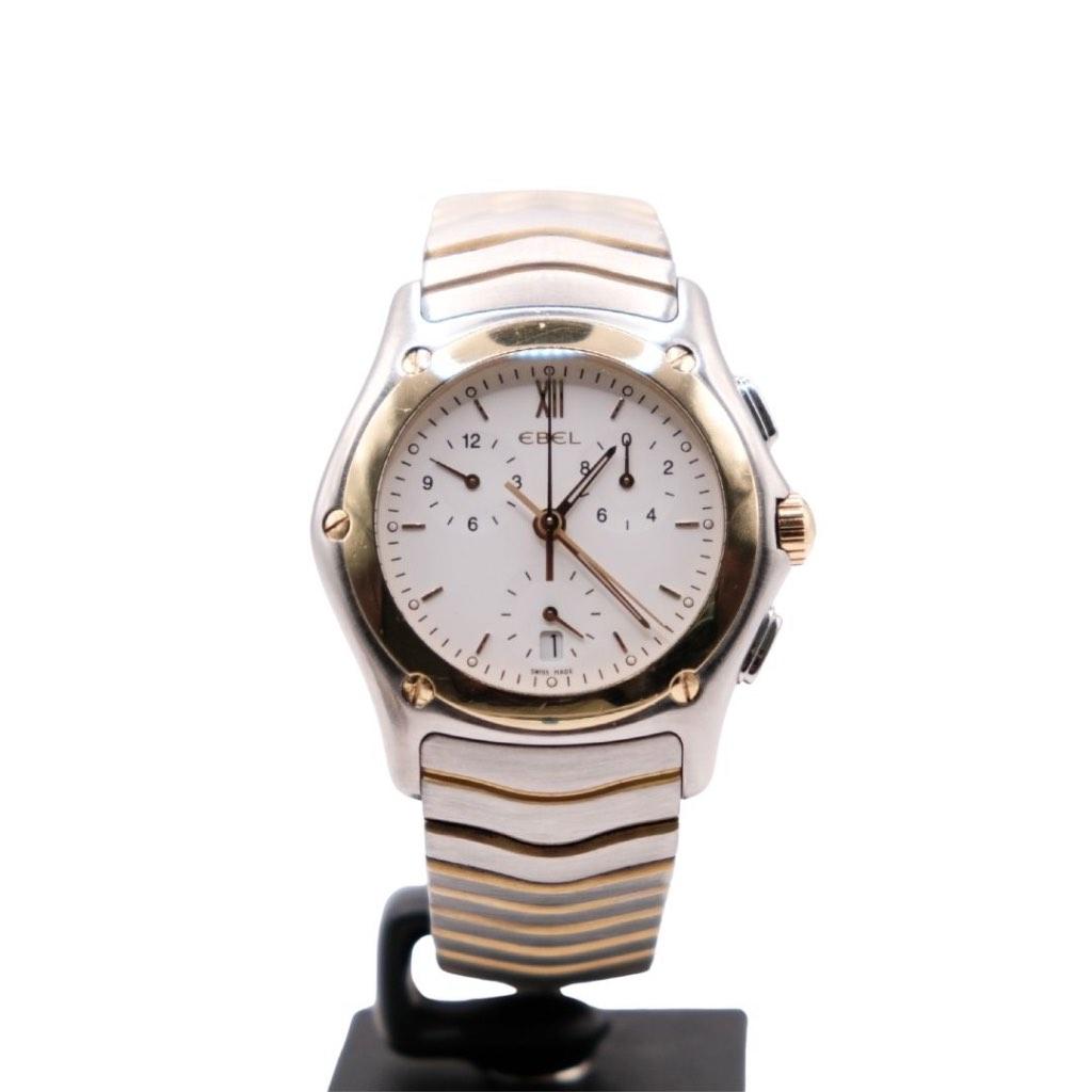 Ebel Classic - Wave Chronograph 18K Gold Bezel, Sieraden, Tassen en Uiterlijk, Overige merken, Staal, Polshorloge, Ophalen of Verzenden