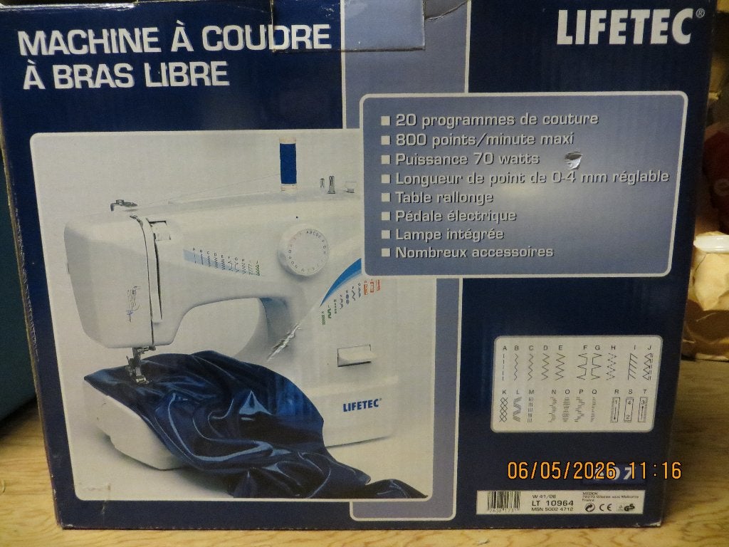 Nieuwe Lifetec naaimachine 50 % gratis, Ophalen of Verzenden, Zo goed als nieuw, Naaimachine, Overige merken