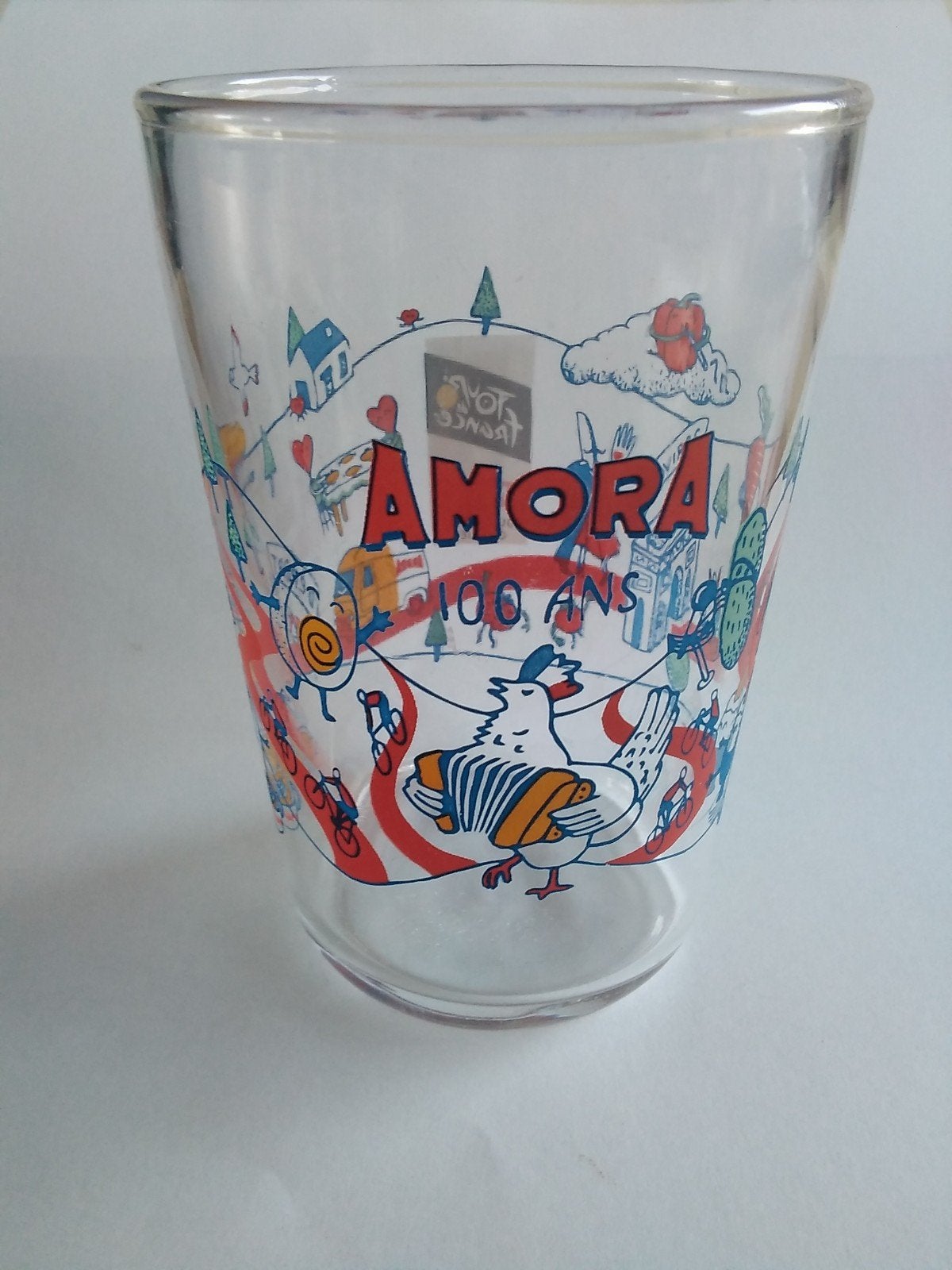 Amora 100 ans / Tour de France 2019 glas, Verzamelen, Verzenden, Zo goed als nieuw, Overige typen