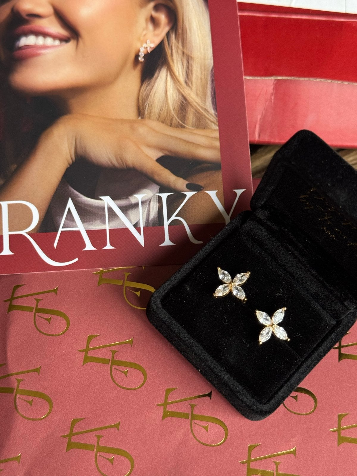 Nieuwe Franky Amsterdam Oorbellen met Kristal, Met kristal, Overige materialen, Nieuw, Ophalen of Verzenden