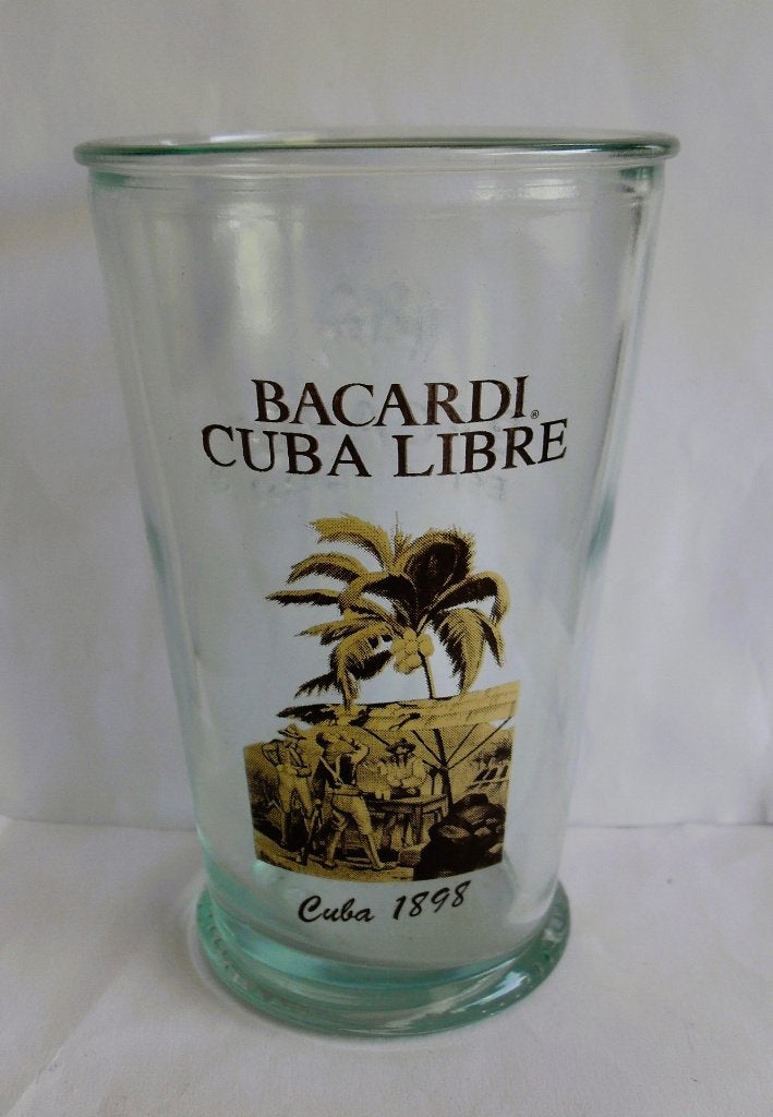 Bacardi Glas Bacardi Rum Bacardi Cuba Libre, Ophalen of Verzenden, Zo goed als nieuw, Borrel- of Shotglas
