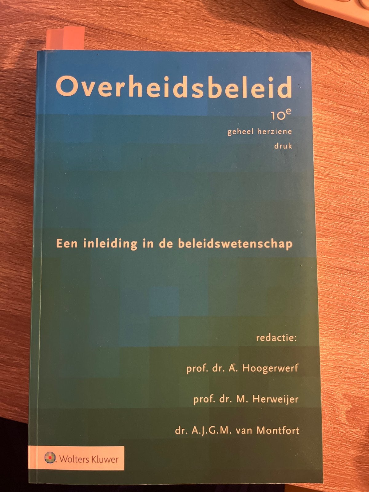 Overheidsbeleid 10e druk - Zo goed als nieuw, Ophalen of Verzenden, Gamma, Zo goed als nieuw, HBO
