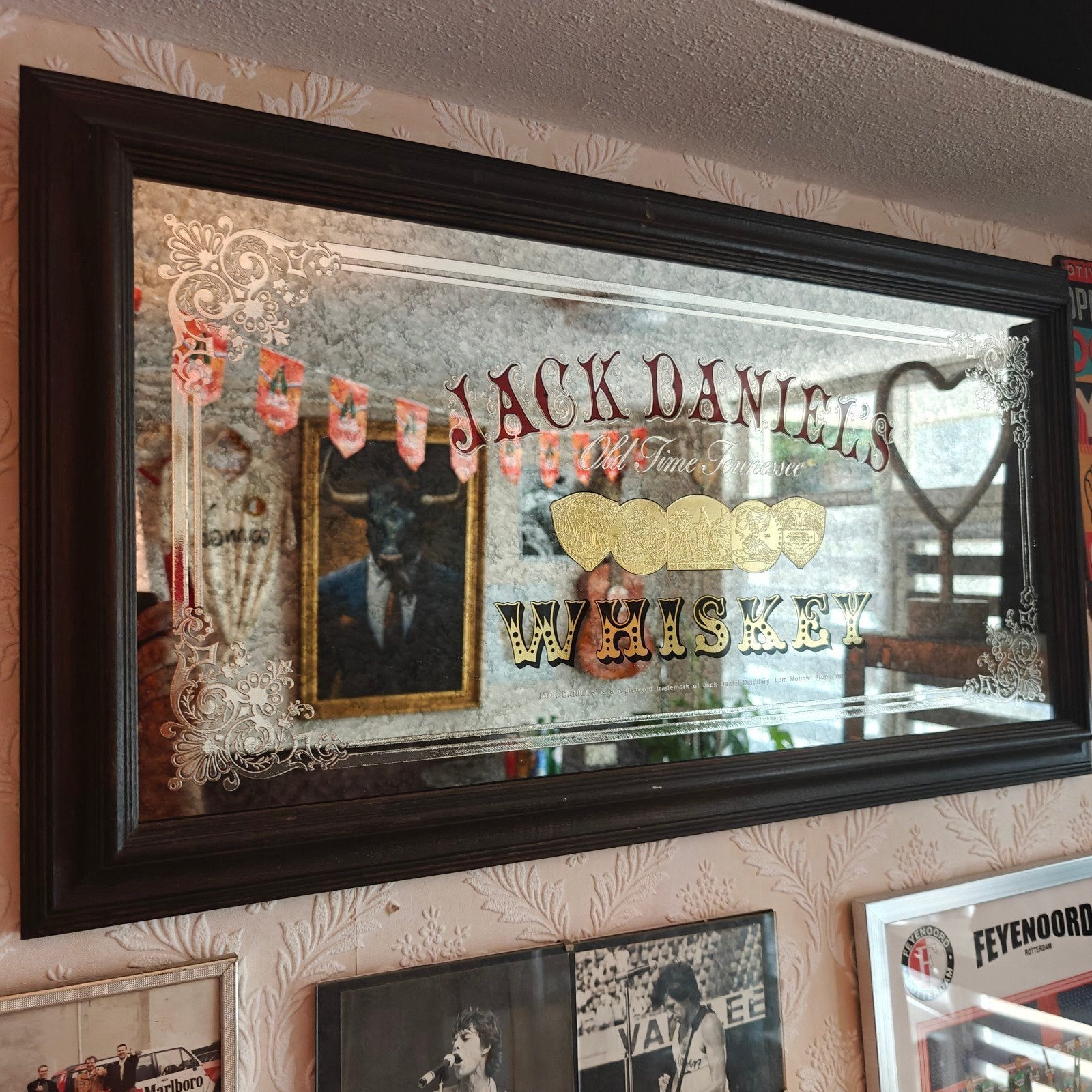 Jack Daniels spiegel, Ophalen, Zo goed als nieuw, Reclamebord