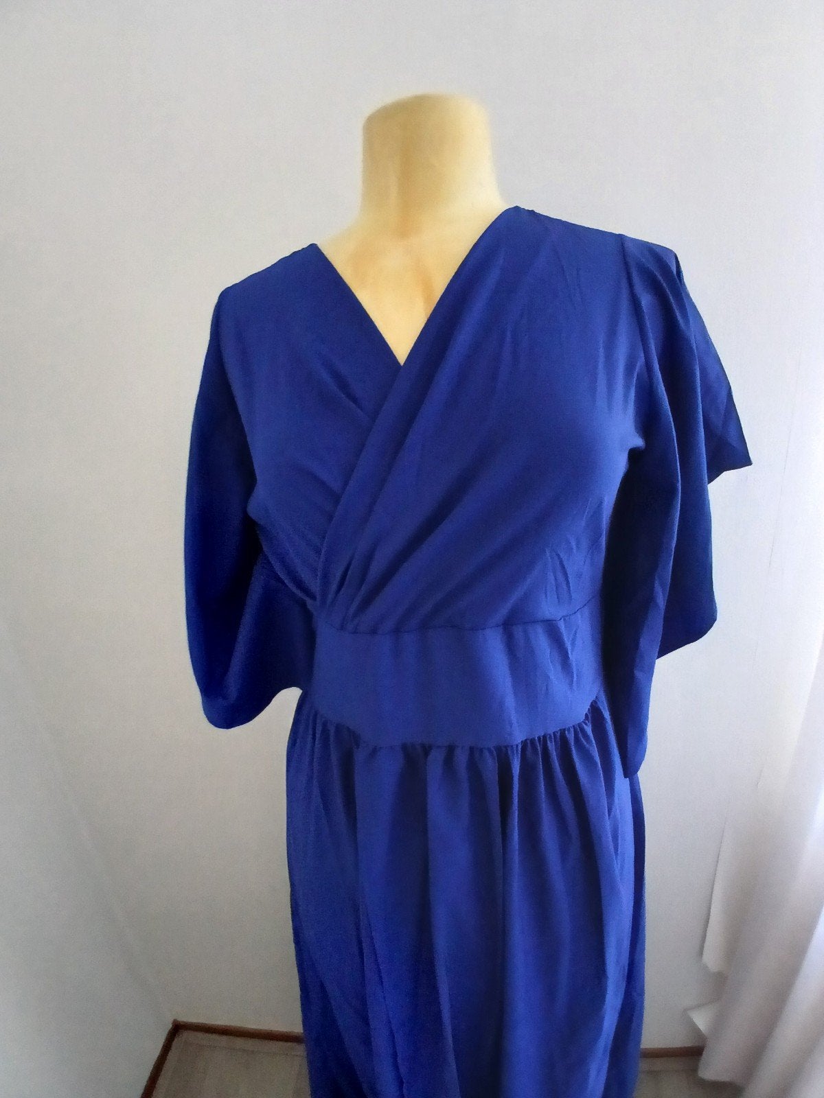 Maxi zomerjurk kobaltbl mt 42, Maat 42/44 (L), Nieuw, Onder de knie, Verzenden